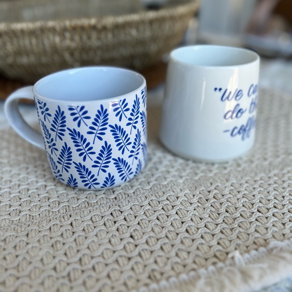 Blue and White Coffee‎ Mugs Threshold Porcelain and Modern Expressions - Picture 3 of 14